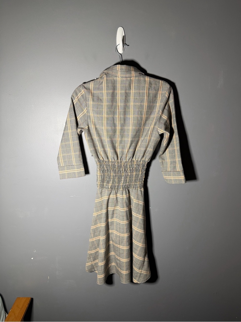Maje Resha Woven Plaid Shirt Dress Size Small - Picture 3 of 5